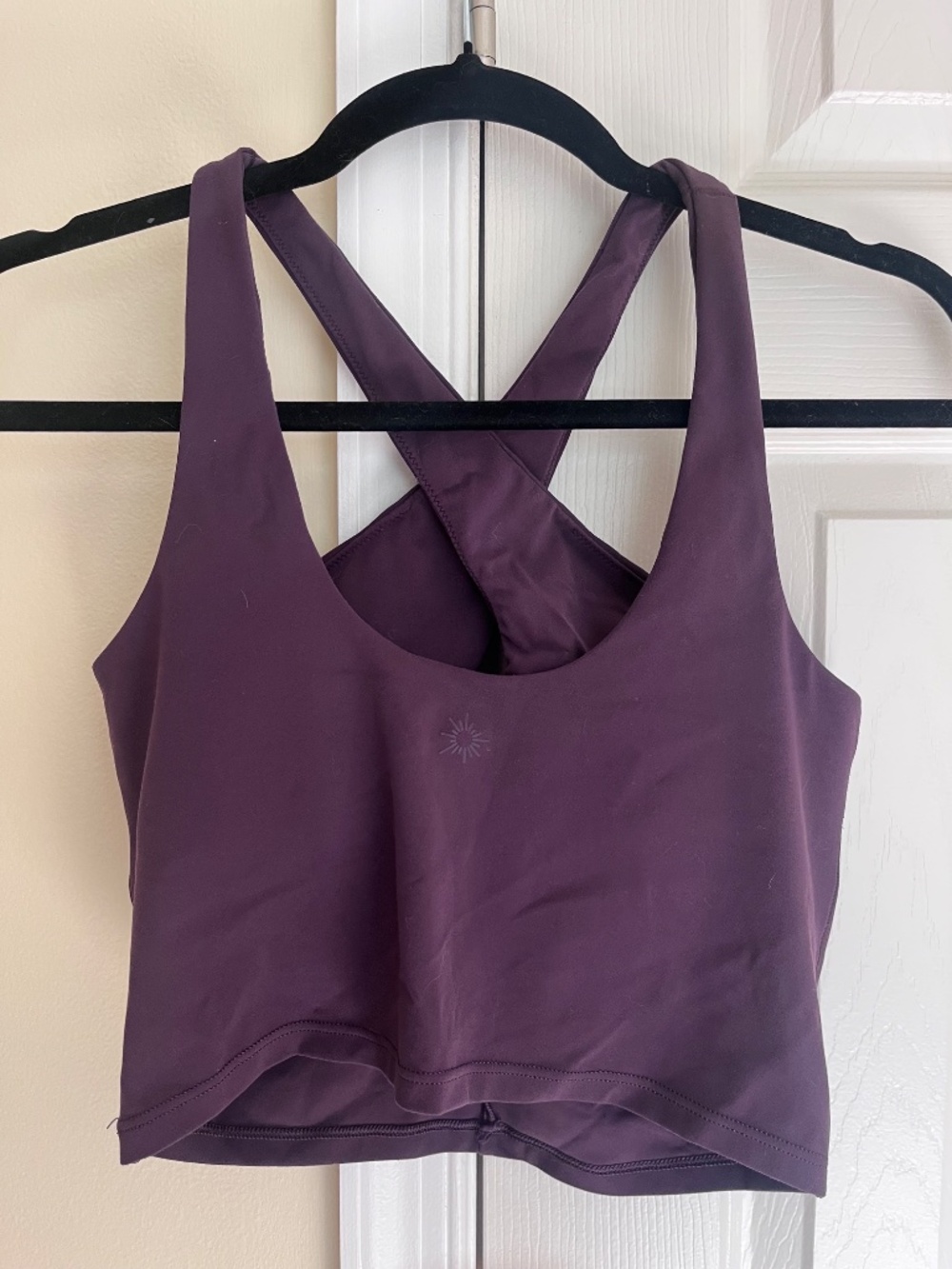 OFFLINE By Aerie Real Me XTRA Criss Cross High Neck Sports Bra in Cool Berry - Picture 2 of 3